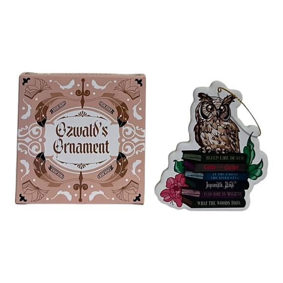 OwlCrate Oswald Owl Ornament 2024 YA Box Books December 2024 "Out of the Woods" - Picture 5 of 8